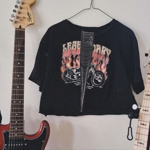 Black Crop top